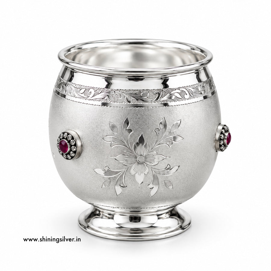 SHINING’s 500ML Silver Patra / Vessel- 925 Pure Silver