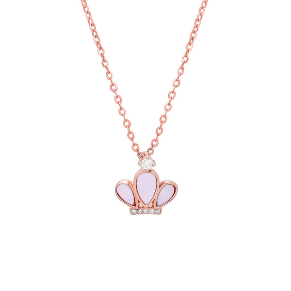 Crown Pendent with pearl work  -925 Rosegold plated silver