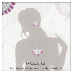 Ruby and American Brilliant Diamond Necklace | 925 Sterling Silver