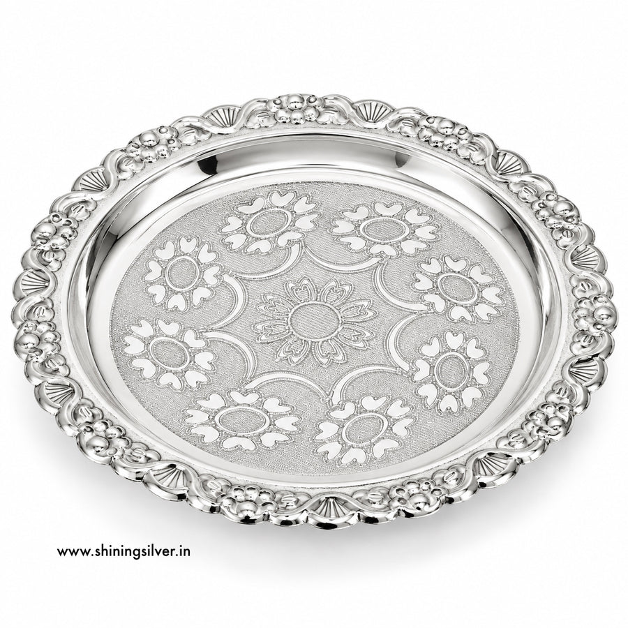 SHINING’s Designer Engraved 925 Pure Silver Plate