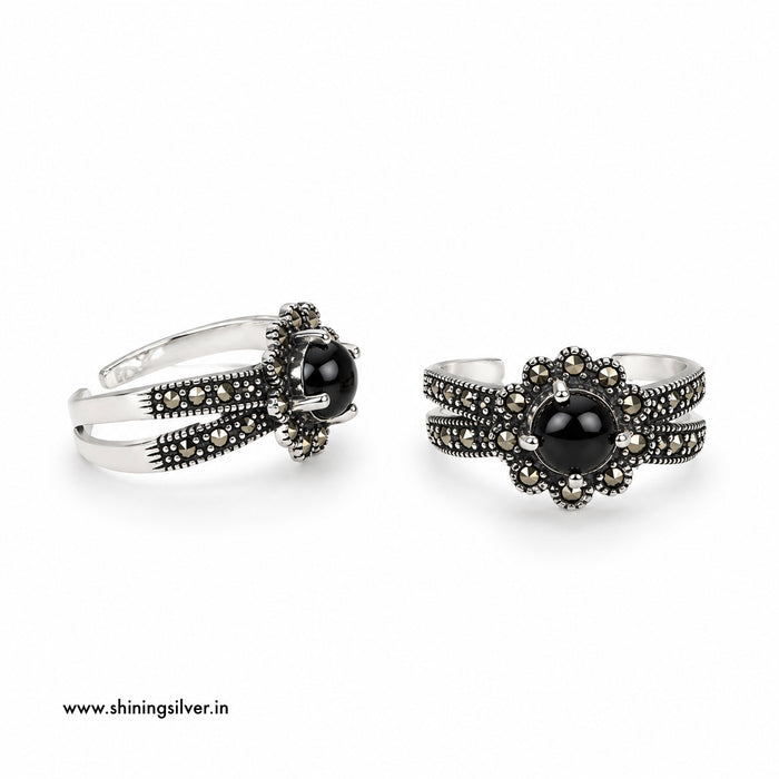 SHINING’s 925 Pure Silver Pyrite Toe Rings