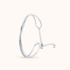 Starlit Whispers Silver Cuff