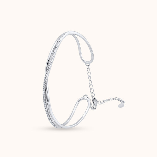 Starlit Whispers Silver Cuff