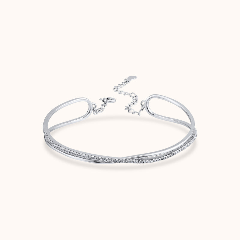 Starlit Whispers Silver Cuff
