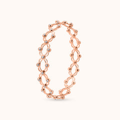 2 IN 1 Ring- Bracelet Crafted with 925 Sterling Silver- Plated With Rosegold