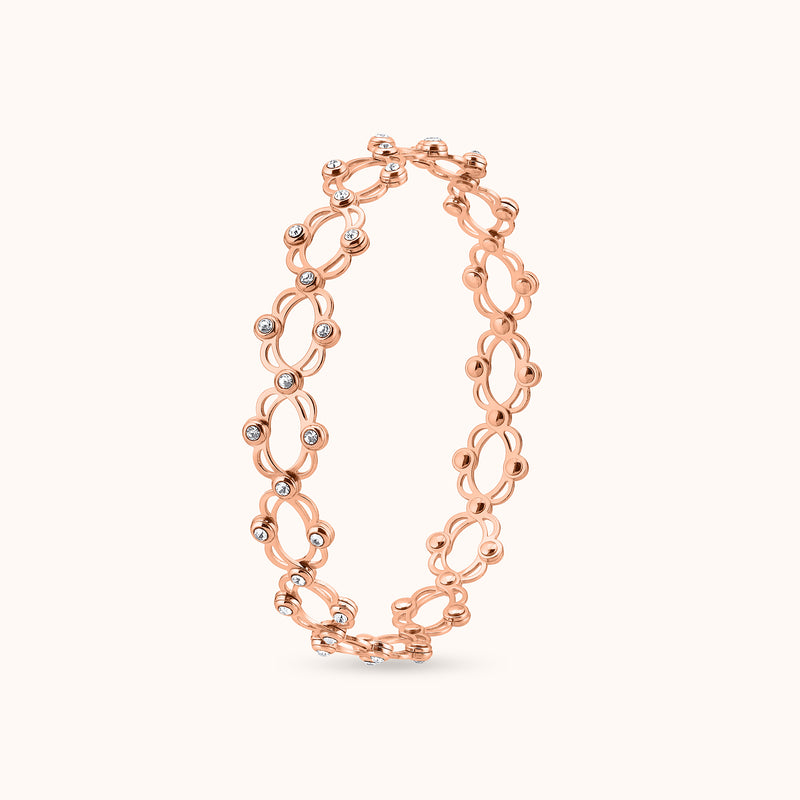 2 IN 1 Ring- Bracelet Crafted with 925 Sterling Silver- Plated With Rosegold