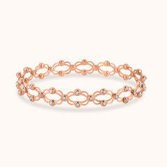 2 IN 1 Ring- Bracelet Crafted with 925 Sterling Silver- Plated With Rosegold