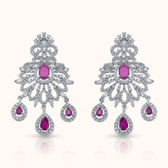 Regal Scarlet Drop Earrings