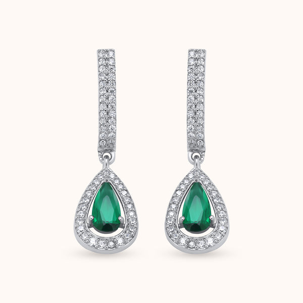 Royal Emerald Drop Earrings