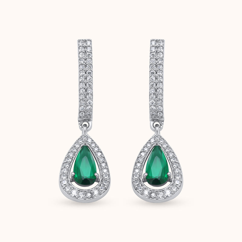 Royal Emerald Drop Earrings