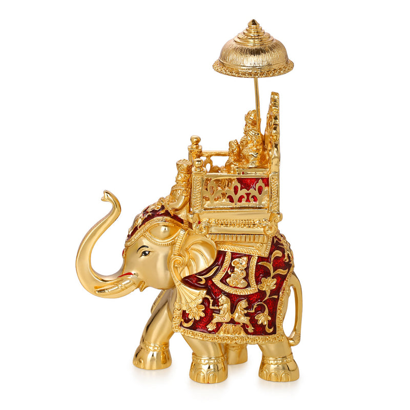Elephant Barat Gold And Red Dual Tone
