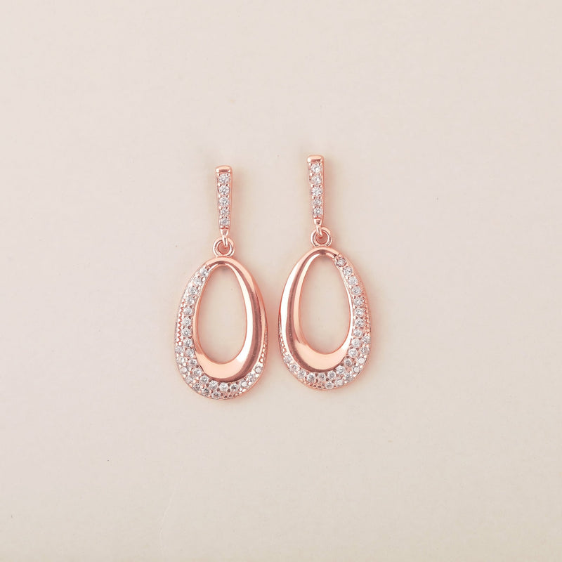 Rosegold dangles 925 sterling silver - Shining Silver.in