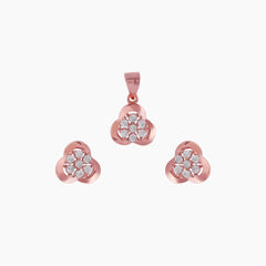 Rosegold Pandent Set - 925 Sterling Silver - Shining Silver.in