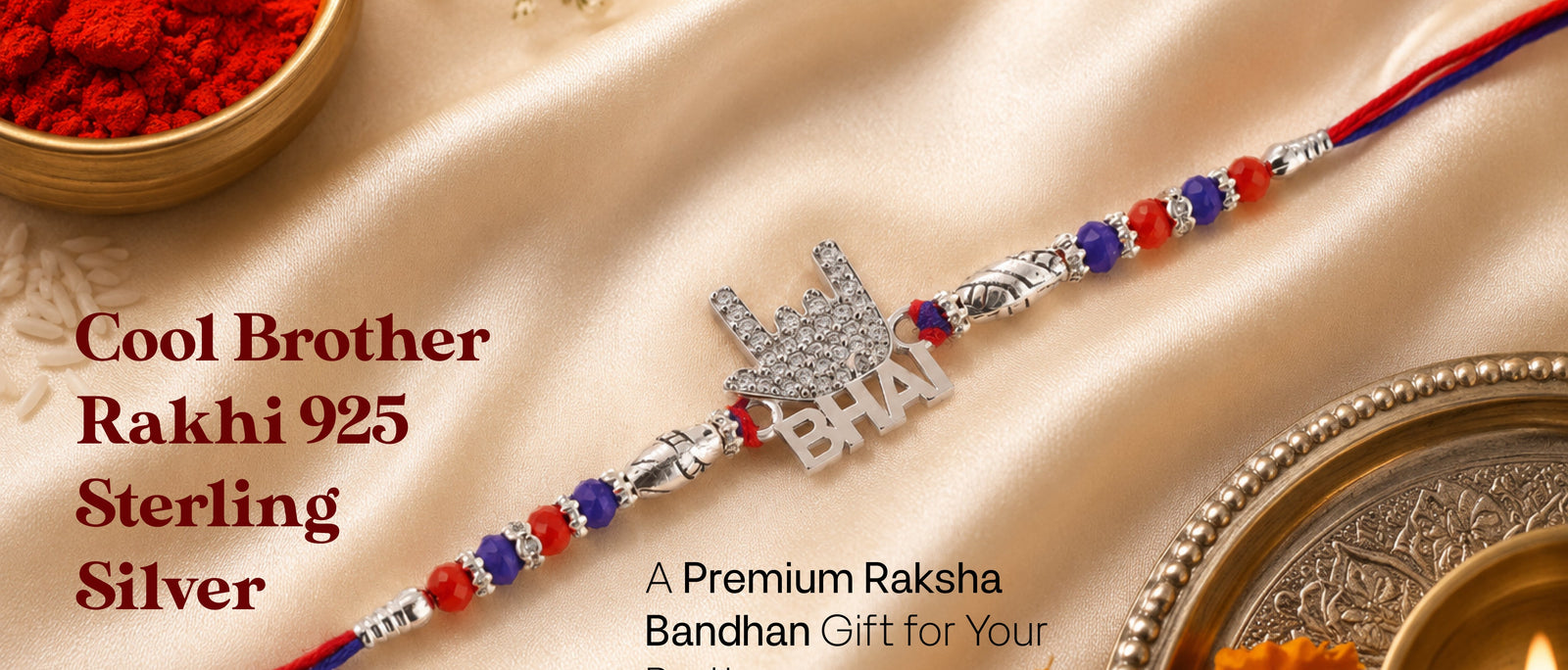 Cool Brother Rakhi 925 Sterling Silver: A Premium Raksha Bandhan Gift for Your Brother