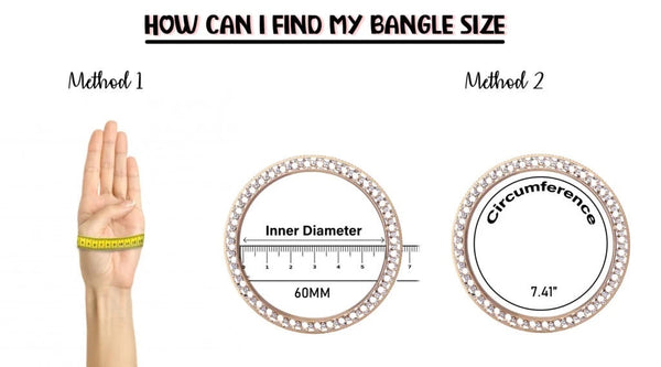 Bangle measuring guide by shiningsilver.in