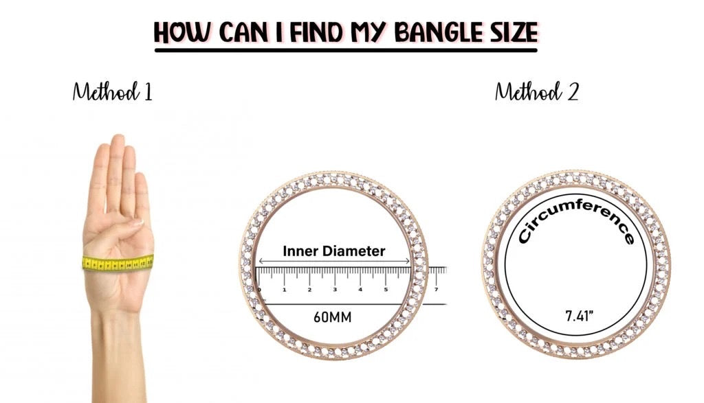 Bangle measuring guide by shiningsilver.in