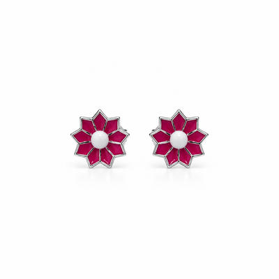SHINING’s Daisy Stud Earrings- Red
