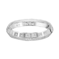 Jai Mata Di Men’s Engraving Kada | 925 Pure Silver