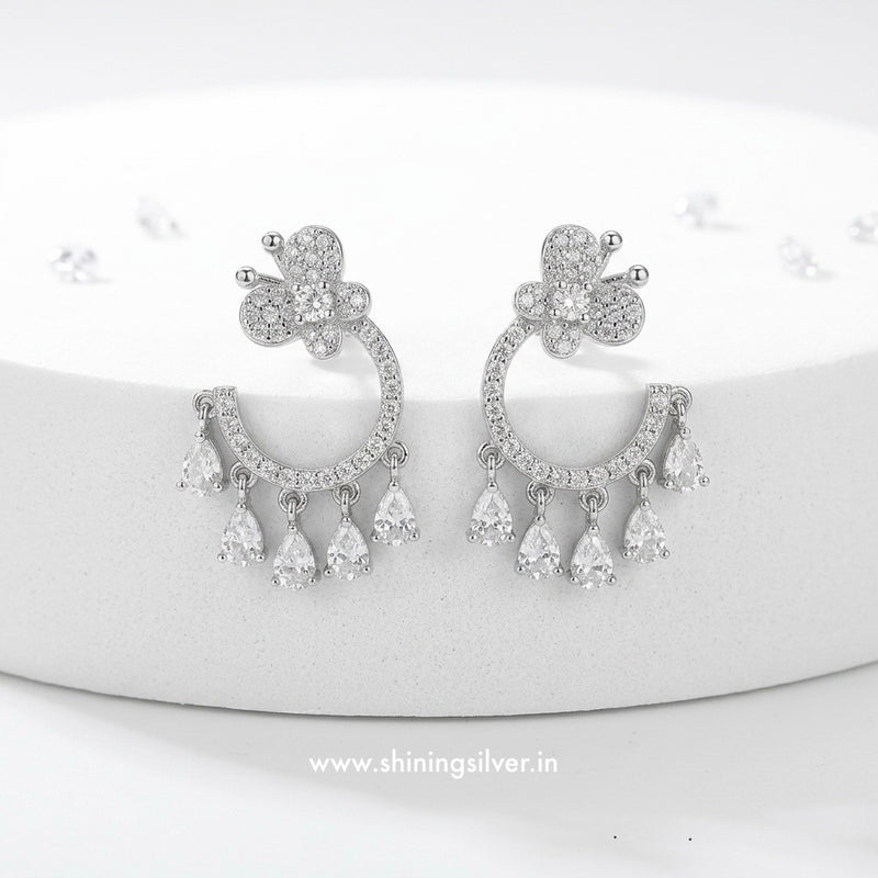 SHINING’s Butterfly Dangler Earrings | 925 Sterling Silver | Shining Silver