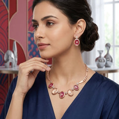 SHINING’s 925 Silver Necklace | Rosegold Plating | Calestia Collection
