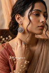 SHINING’s Oxidised Silver Mandla Earrings | 925 Shining Silver