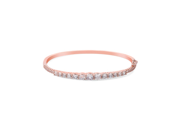 Solitare Bracelet- 925 Rosegold Plated silver