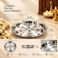SHINING’s 925 Pure Silver Pooja Plate | Shining Silver
