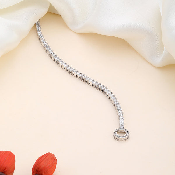 Solitaire Tennis Bracelet- 925 Sterling Silver