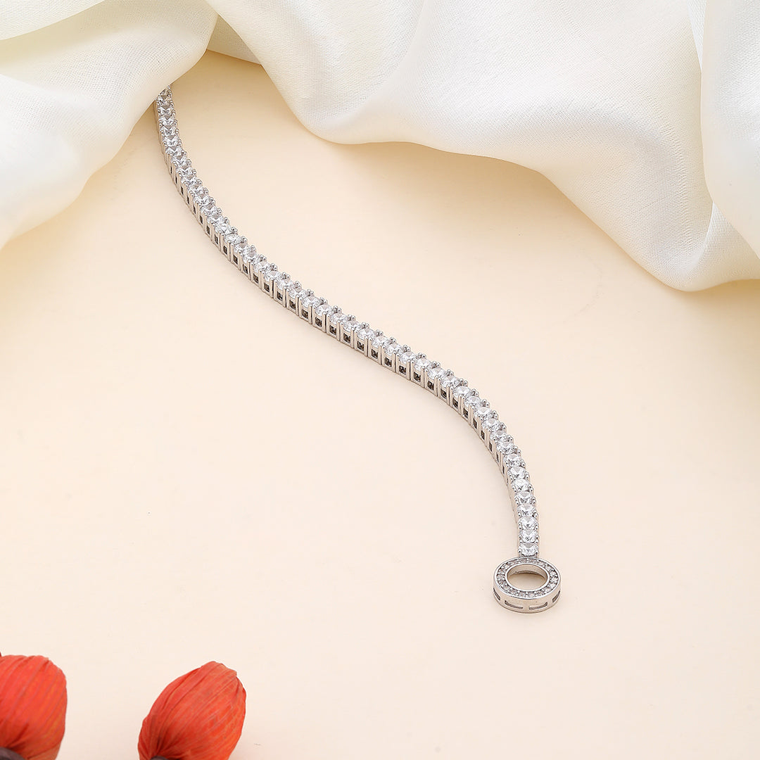 Solitare Tennis Bracelet- 925 Sterling Silver