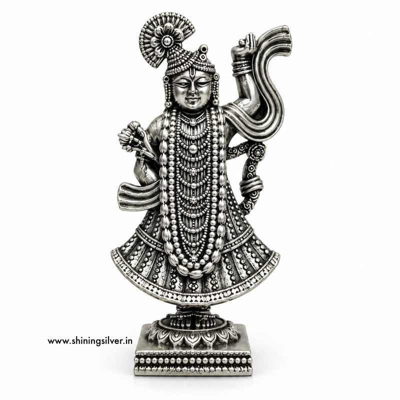 SHINING’s 925 Pure Silver Shrinathji Solid Idol