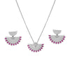 Ruby and American Brilliant Diamond Necklace | 925 Sterling Silver