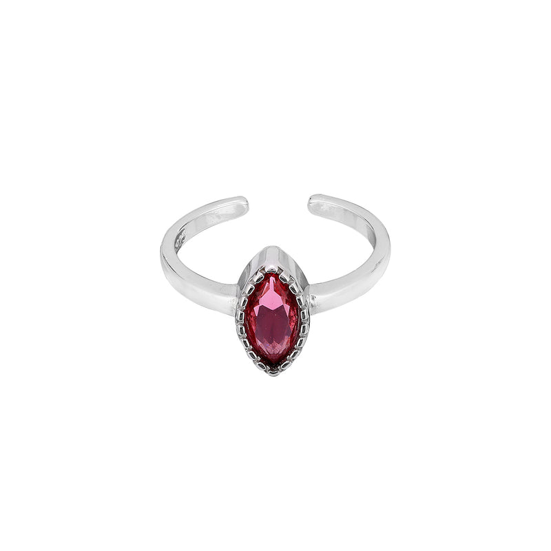 Ruby Red Marquess Style Toerings | 925 Sterling Silver