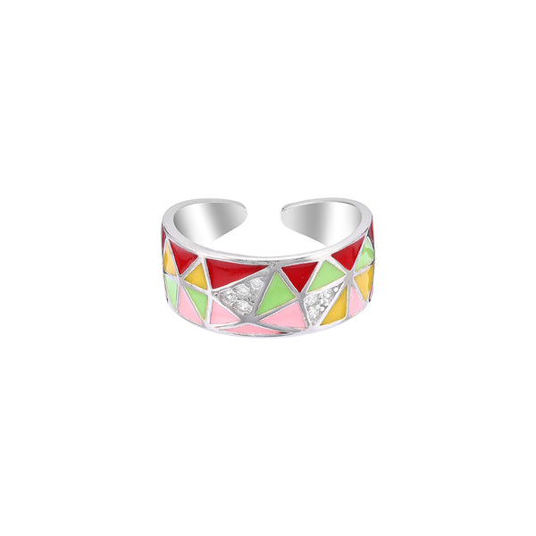 Enamel Toerings | 925 Sterling Silver