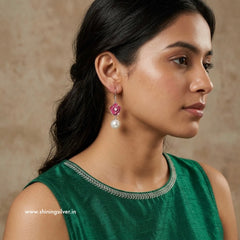 SHINING’s Blossom Pearl Hoop Earrings | 925 Sterling Silver
