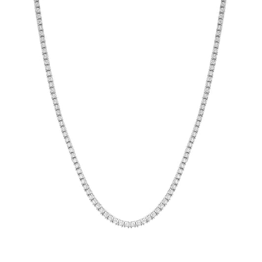 Diamond Solitare Necklace- 925 Sterling Silver