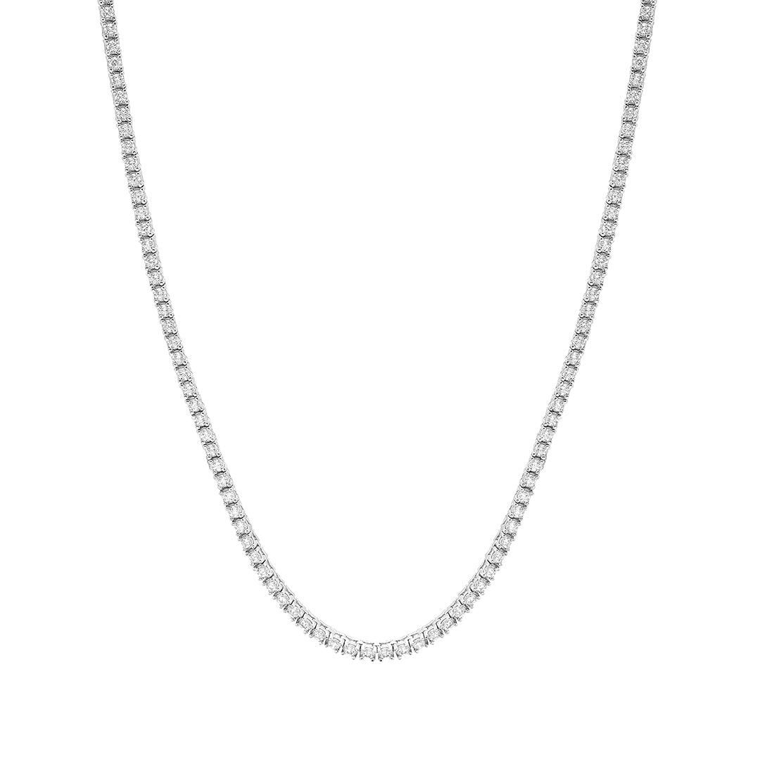 Diamond Solitare Necklace- 925 Sterling Silver