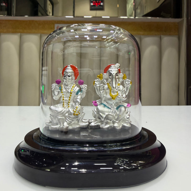 SHINING’s Ganesh-Lakshmi Silver Idol | 999 Pure Silver