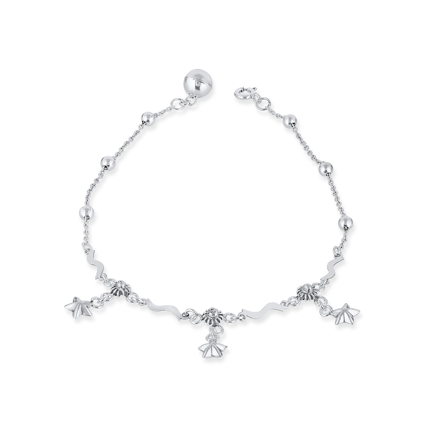 Minimal Star Charms Anklet- 925 Pure Silver