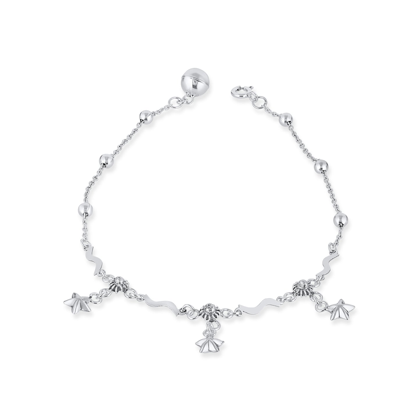 Minimal Star Charms Anklet- 925 Pure Silver