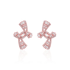 Exclusive Designer Earrings - 925 Rosegold Plated Silver