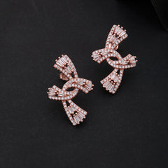 Exclusive Designer Earrings - 925 Rosegold Plated Silver