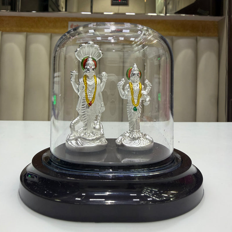 SHINING’s Vishnu-Lakshmi Silver Idol | 999 Pure Silver