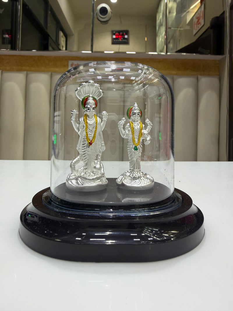 SHINING’s Vishnu-Lakshmi Silver Idol | 999 Pure Silver