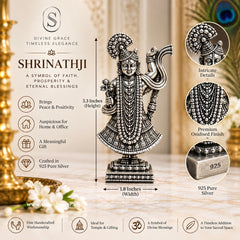 SHINING’s 925 Pure Silver Shrinathji Solid Idol