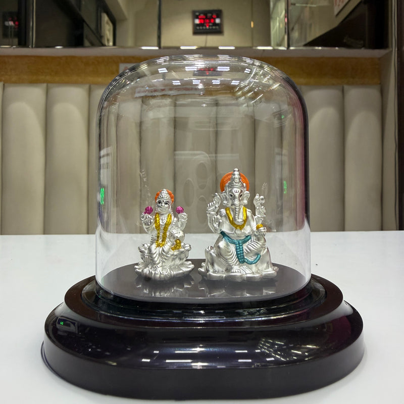 SHINING’s Ganesh-Lakshmi Silver Idol | 999 Pure Silver