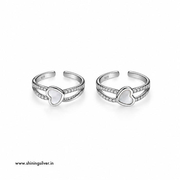 SHINING’s 925 Sterling Silver Heart MOP Bichiya