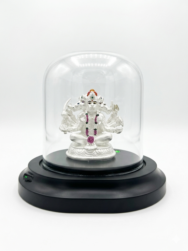 SHINING’s Pancha Mukhi Hanuman Silver Idol | 999 Pure Silver