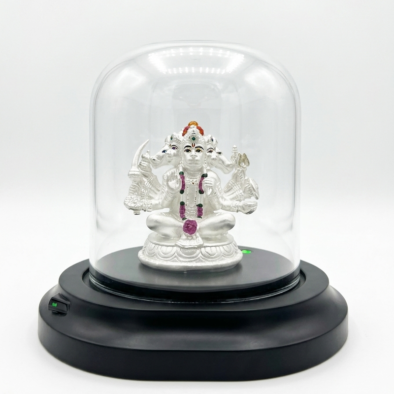 SHINING’s Pancha Mukhi Hanuman Silver Idol | 999 Pure Silver