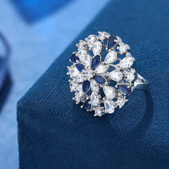  Cocktail design 925 Sterling Silver Ring For Women shiningsilver.in