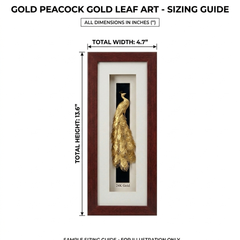 Peacock 24K Gold Wall Hanging Display